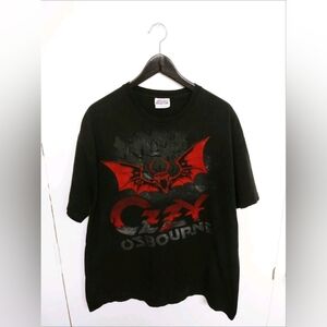 Vtg Y2K Ozzy Osbourne Gargoyle Bat Hanes T-Shirt Size (XL)